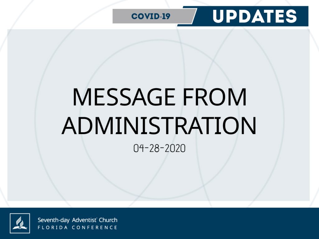 Message from Administration – April 28